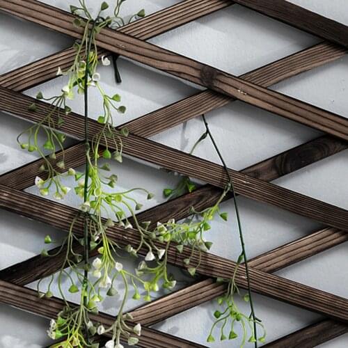 Retractable Wooden Fence Durable Long Lasting Free Stretch Anti-Corrosion Garden Decoration for Courtyard Entrance SCVD889