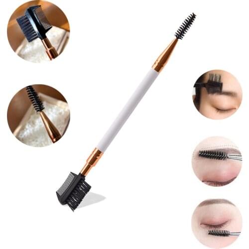 1PCS Eyelash Brush Eyebrow Comb Brow Lash Brush Mascara Applicator Portable Eye Makeup Mascara Curl Extension Tool Women Girls