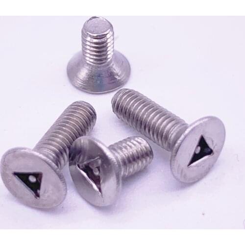 100 Pcs M3 Security Screws Triangle Drive with Pin in Head