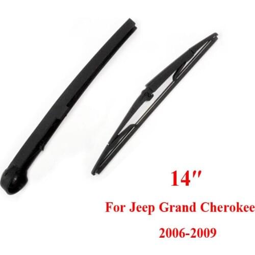 2pcs/set 14'' 350mm Car Windscreen Wipers Rear Windshield Wiper Rear Wiper Arm And Blade For Jeep Grand Cherokee 2006-2009