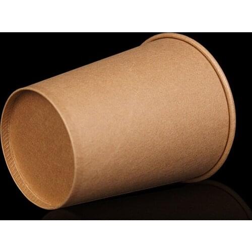 20pcs/pack 280ml New Style Thick Disposable Kraft Paper Cups Coffee Cups For Office Party Supplies Tea Cups Drinking Accessories