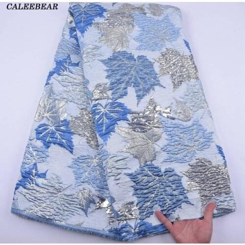 2021 French Jacquard Lace Fabric Embroidery African Gilding Lace Fabric Brocade Bridal Material For Nigerian Wedding Party S2100