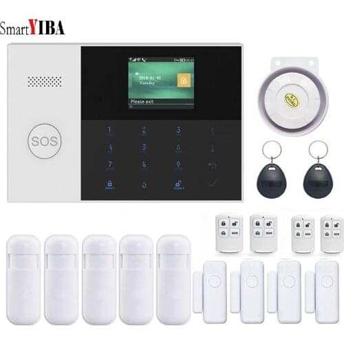 SmartYIBA Wireless WIFI APP Control Auto Dial Siren Sensor Alarm Home Burglar Alarm System Security Sensors Alarm