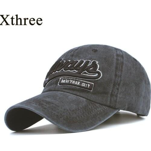 Xthree men baseball cap fitted cap cotton snapback hat for women gorras casual casquette embroidery letter cap retro cap