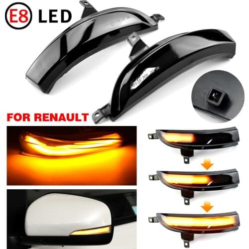 For Renault Koleos II 2012 2013 2014 2015 2016 MK2 Side Rearview Mirror LED Dynamic Turn Signal Light Flashing Indicator Blinker