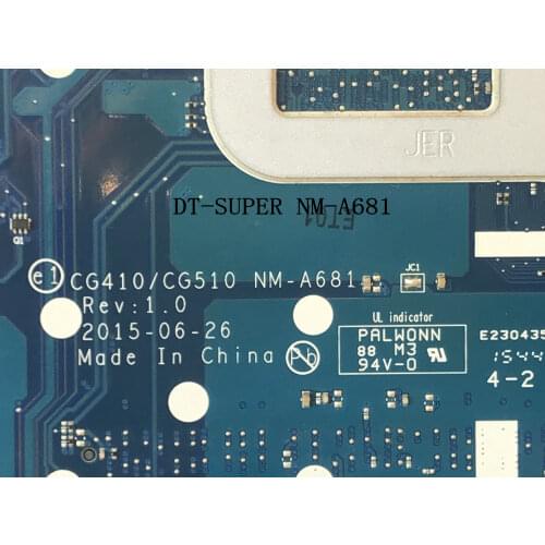 STOCK TESTED ALREADY CG410/ CG510 NM-A681 FOR LENOVO100-15IBD MAINBOARD PROCESSOR I5-4288U GT920M