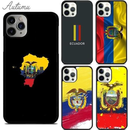 Ecuador Flag Phone Case for iPhone 11 12 Pro Max mini X XR XS SE 2020 5 6S 7 8 Plus Samsung Galaxy S8 S9 S10 Cover shell coque
