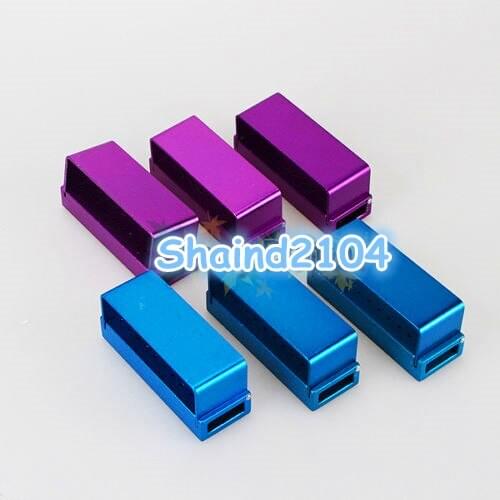 6pcs/set New FG RA Drills Burs Holder Block Case Organizer Alumimum Instrument