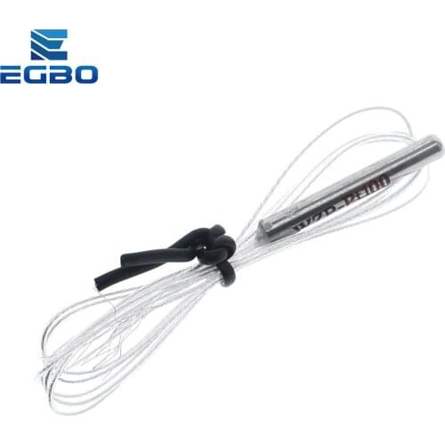 EGBO PT100 Platinum Resister Temperature Sensor Waterproof Temp Probe -20~450 Celsius Insulated Shielding Fiberglass 50CM