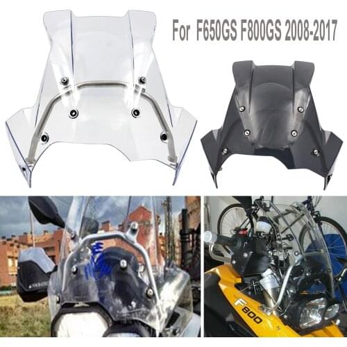 F650GS F800GS Motorcycle Modification Windshield WindScreen w/ Mounting Support Bracket Kit For BMW F 650 / 800 GS 2008 - 2017