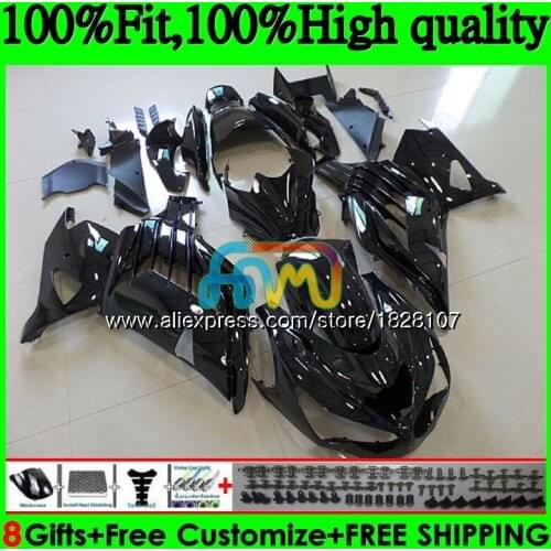 Gloss black Injection For KAWASAKI ZX 14R ZX14R 06 07 08 09 10 11 21BS.50 ZZR1400 ZX-14R 2006 2007 2008 2009 2010 2011 Fairing