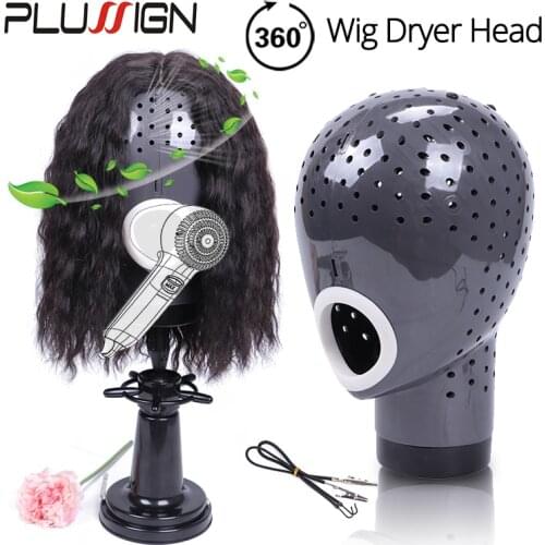 Wig Dryer Head With Holes Special Heat Resistant Hair Stand To Dry Natural Hair Lace Front Wigs Lazy Artifact Mannequin Head