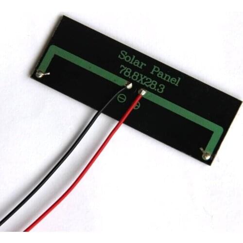 Hot Sale 24PCS/Lot 0.2W 2V Mini Solar Panel Epoxy Solar Cell+15CM Cable Education Kits DIY Solar Toys 78.8*28.3MM Free Shipping