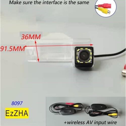 EzZHA CCD HD Night vision Car Rear View 8 12led Camera For Mitsubishi Outlander Sport/ASX/RVR 2011-2017 Car Parking Accessories