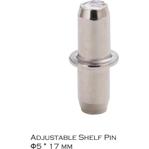 Bookcase cabinet etc furniture adjustable shelf support Diameter 5mm L17mm Nickel-Plated Iron Metal shelf pin