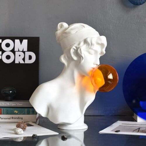 [MGT] European Creative resin bubbles sculpture Gill portrait modern home decoration crafts living room room decoration statues