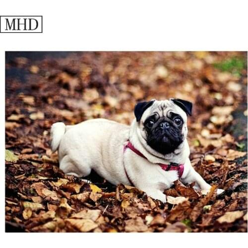 MHD 3D diamond embroidered dog 5d diy diamond painting cross stitch crystal mosaic home decoration full square drill 40x50cm