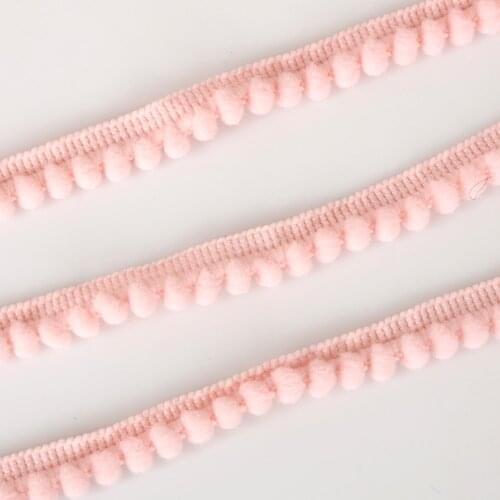Mini PomPom Ball Lace Ribbon Tassel Fringe Trim DIY Sewing Material Accessories For Home Decoration 5yards/lot 10/20mm
