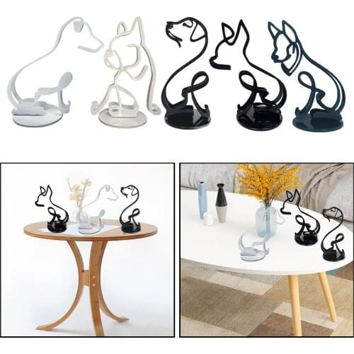 Dog Minimalist Art Sculpture Abstract Line Modern Art Iron Sheet Craft Creative Ornaments Office Living Room Desk Decorations