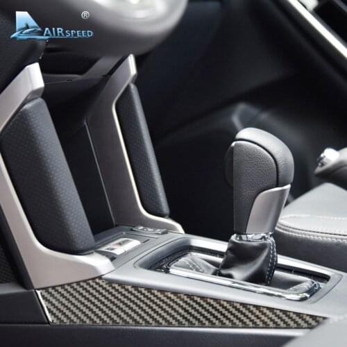 Airspeed 2 pieces/lot Carbon Fiber Center Console Side Stickers Cover Trim for Subaru Forester 2013 2014 2015 2016 car-stlying