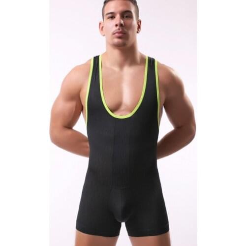 Mens Underwear Sexy Watermark Print Mens Onesies Fitness shuai jiao fu Sexy bodysuit