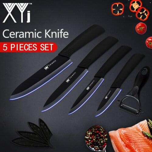 New Japanese Ceramic Knife Kitchen Knives Set 3" 4" 5" 6" Zirconia Knife Peeler Black White Paring Fruit Ceramic Cooking Knives