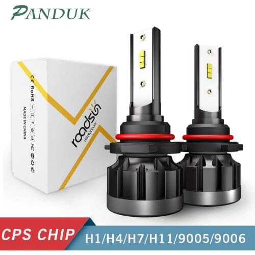 PANDUK H1Led Headlight Hulbs CPS H7 LED Car Lights H4 H11 HB3 9005 HB4 9006 H13 6000K 72W 12V 24V 12000LM Auto Headlamps