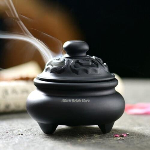Ruyi furnace Refined copper Metal Brass Copper Coils incense Zinc Alloy Censer Thurible burner Coil Incense burner Incensory