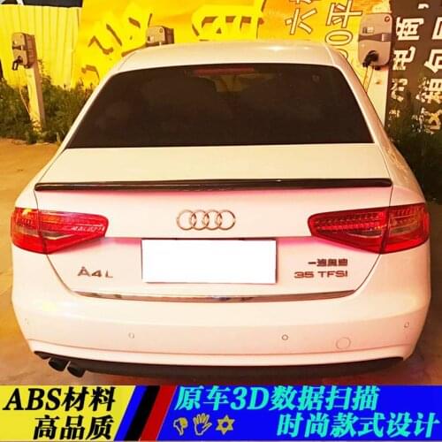 For AUDI A4 B8 Spoiler ABS Material Car Rear Wing Primer Color Rear Spoiler ForAUDI A4 B8 Spoiler 2009-2016