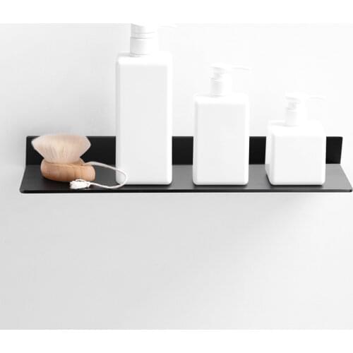 Storage Rack 30-60cm Bathroom Accessories Bathroom Shelves Kitchen Wall Shelf Black