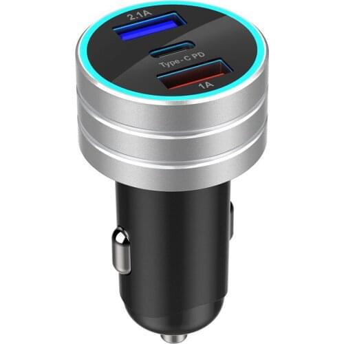 Universal Dual USB Car Charger 3.1A Type-C Port Quick Charger Power Adapter JR Deals