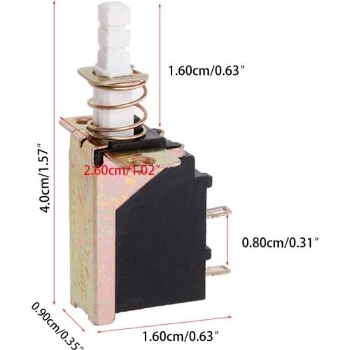 Y5GD 10 Pcs Latching SPST Push Button Power 2Pin Switch SW-3 Switches AC 250V 2A/8A