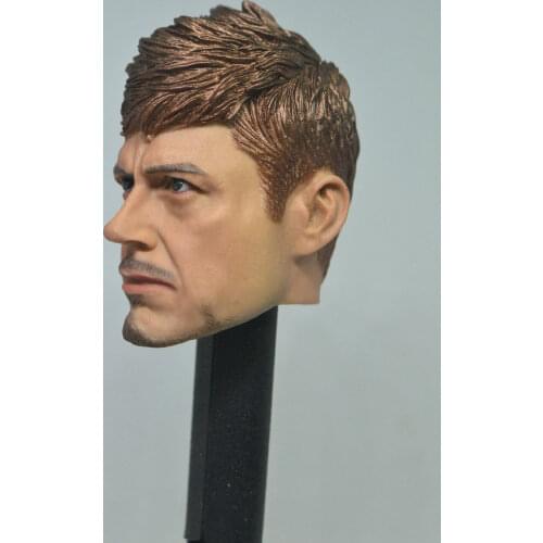 1/6 Tony Stark Head Sculpt Fit 12" Hot Toys PHICEN Action Figure Body