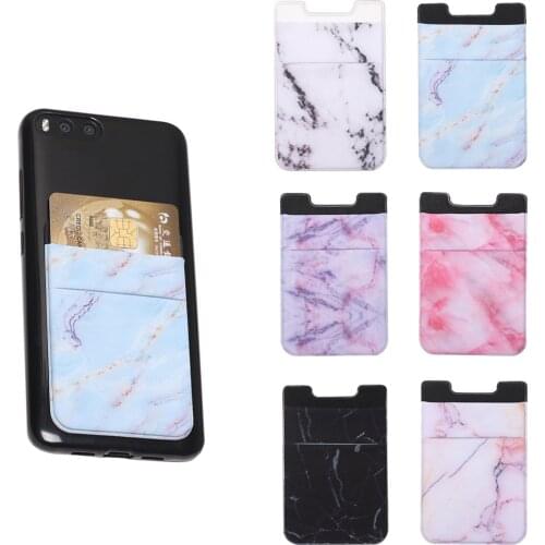 1pc Elastic Mobile Phone Wallet Credit ID Card Holder Adhesive Pocket Sticker Pocket Card Holder Universal Cellphone Accessory
