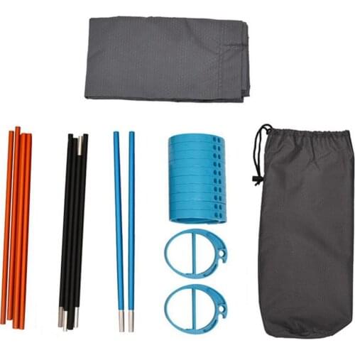 180*60*12CM Portable Outdoor Beach Camping Hiking Aluminum Alloy Simple Rest Folding Bed Durable Foldable Portable Easy to Insta