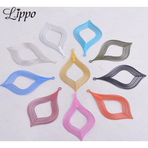 50pcs AB4426 22*39mm Line Shape Charms Filigree Articles Pendants DIY jewelry parts