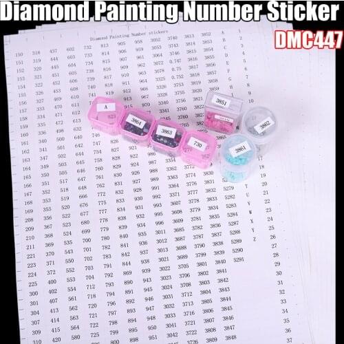 5D Diamond Painting Number Stickers A4 Size 546pcs For Embroidrey Moasic Accessories Storge Box Container Bottles Label Stickers