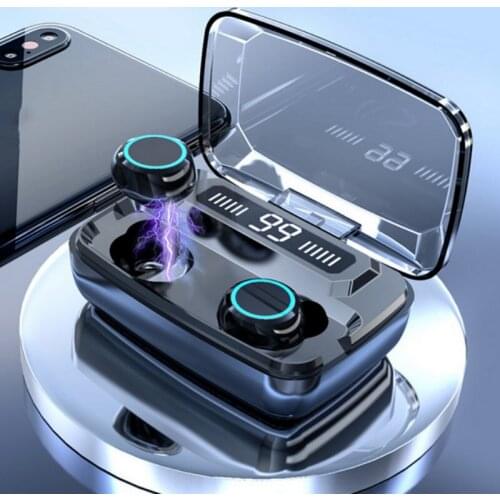 LANMIAO M11 Wireless Earphones Bluetooth V5.0 TWS Wireless Bluetooth Headphones LED Display With 3300mAh Power for GamingHeadset