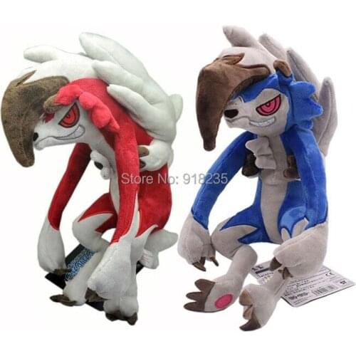 10/Lot Shiny Lycanroc Midnight Form 28CM 11" Plush Doll Soft Party Gifts Stuffed Animal Dolls Stuffed Toys