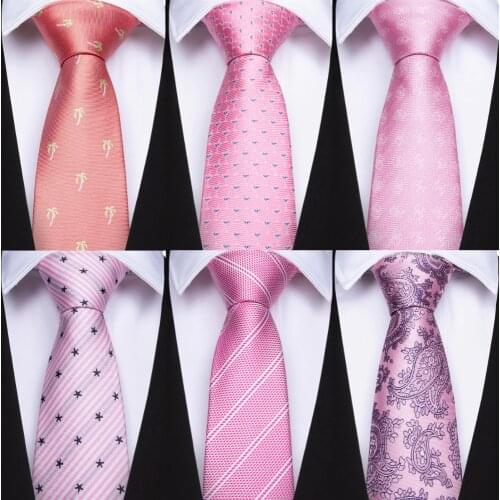 Pink Mens Necktie Dots Pattern Ties For Men Fashion Tie Polyester Silk Tie Hankerchief Clothing Accessories Hombre Corbata