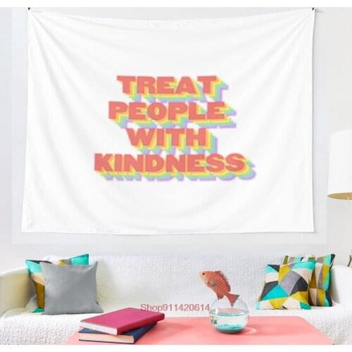 TREAT PEOPLE WITH KINDNESS HARRY STYLES tapestry Wall Tapestry Wall Hanging Wall Decor Blanket Bedding Curtain Throw
