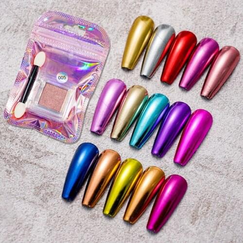 Holographic Solid Powder Magic Mirror Aurora Nail Powder Glitter Electroplating Dust Mermaid Mirror Chrome Nail Art Decorations