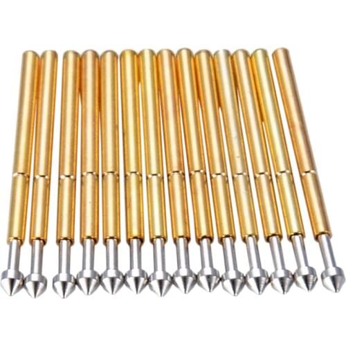 GTBL 100Pcs P75-E2 Spring Test Probe Pogo Pin 1.3Mm Conical Head 1.0Mm Thimble