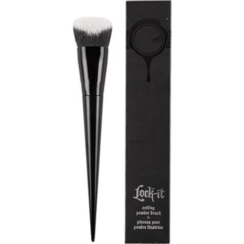Lock It Edge Foundation Makeup Brush - Black 3DHD High-Performance Foundation Sculpting Contour Cosmetics Brush Tool