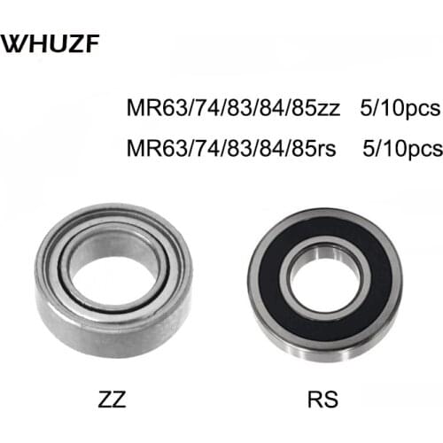 5/10pcs MR Series MR63ZZ rs MR74ZZ RS MR83z MR84rs MR85RS ZZ Miniature Model Bearing Metal Shielded Ball Bearings