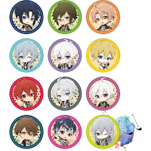 IDOLiSH7 Game badge Anime IZUMI IORI MITSUKI OSAKA SOGO ROKUYA NAGI NANASE RIKU YUKI MOMO Cute Metal Badge Brooch Pins