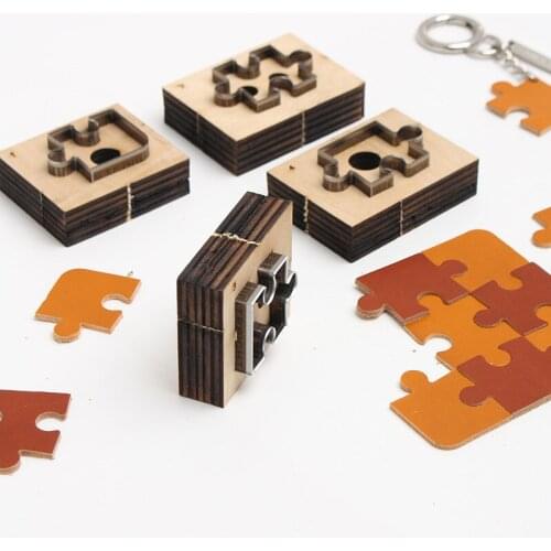A Set Of 4 Puzzle Knife Molds Japanese Knife Material Leather Hand Die-cutting Accessories