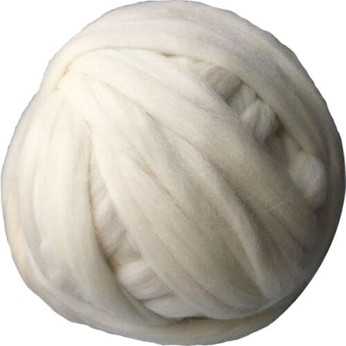 1000g/pc New High Quality Super Chunky Merino Wool Yarn Giant Roving Spinning Wool for Arm Knitting Blankets Sweaters Scarves