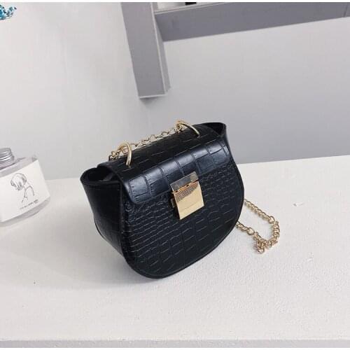 2020 Brand New Women Girls Fashion Solid Color Crossbody Bag Ladies Vintage Small Chain Shoulder Bag Pu Leather Fashion Handbag