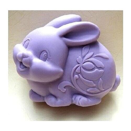 New Cute Rabbit tuzi Craft Art Silicone Soap mold Craft Molds Handmade soap molds